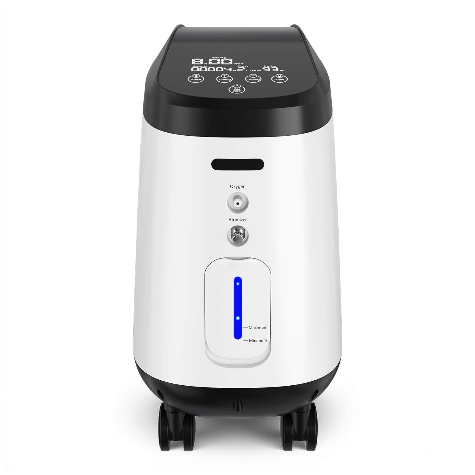 VARON 1-9L/min 105W Pro Wheel Home Oxygen Concentrator with Convenient Wheel Design