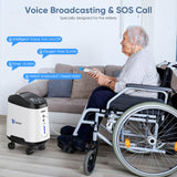 VARON 1-9L/min 105W Pro Wheel Home Oxygen Concentrator with Convenient Wheel Design