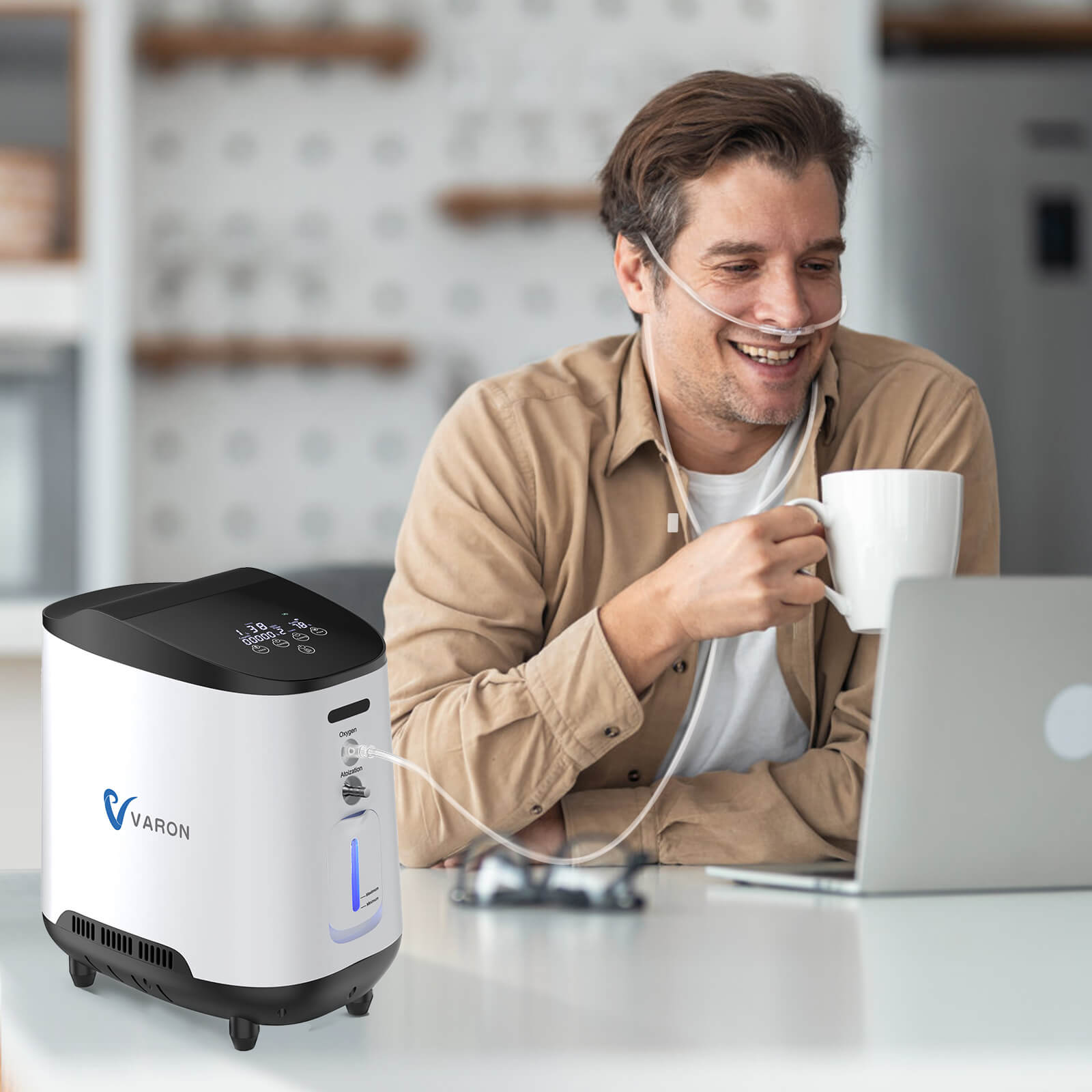 VARON 1-7 L/min Home Oxygen Concentrator 105W