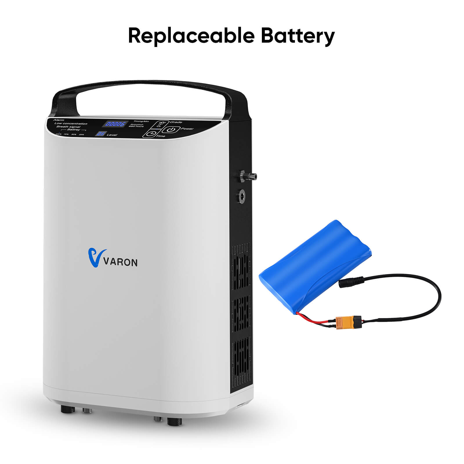 Upgraded VARON 1-5L Pulse Flow Portable Oxygen Concentrator NT-01