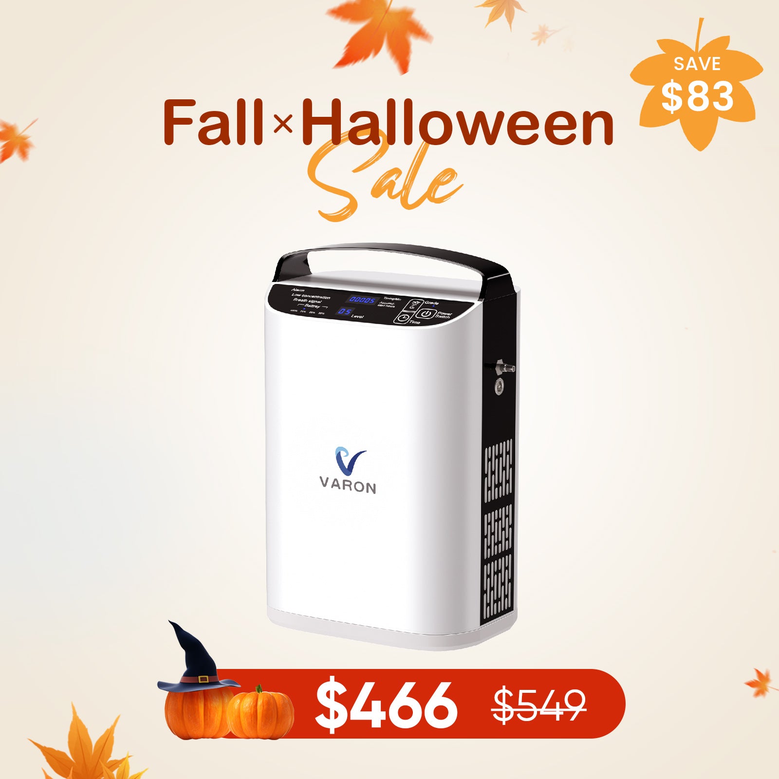 Upgraded VARON 1-5L Pulse Flow Portable Oxygen Concentrator NT-01