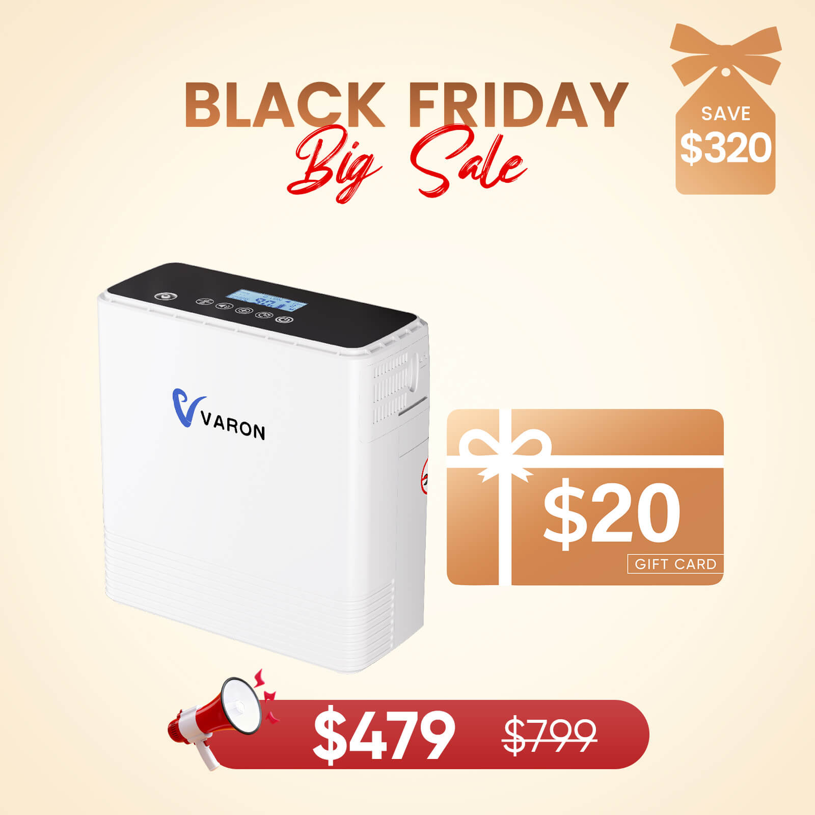 Best Selling VARON 1-6L Continuous Flow Portable Oxygen Concentrator NT-06