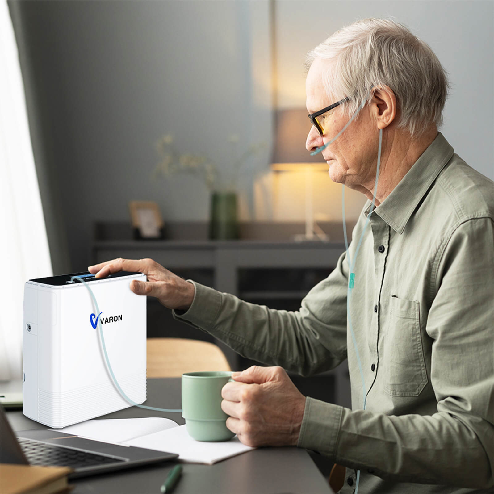 Best Selling VARON 1-6L Continuous Flow Portable Oxygen Concentrator NT-06