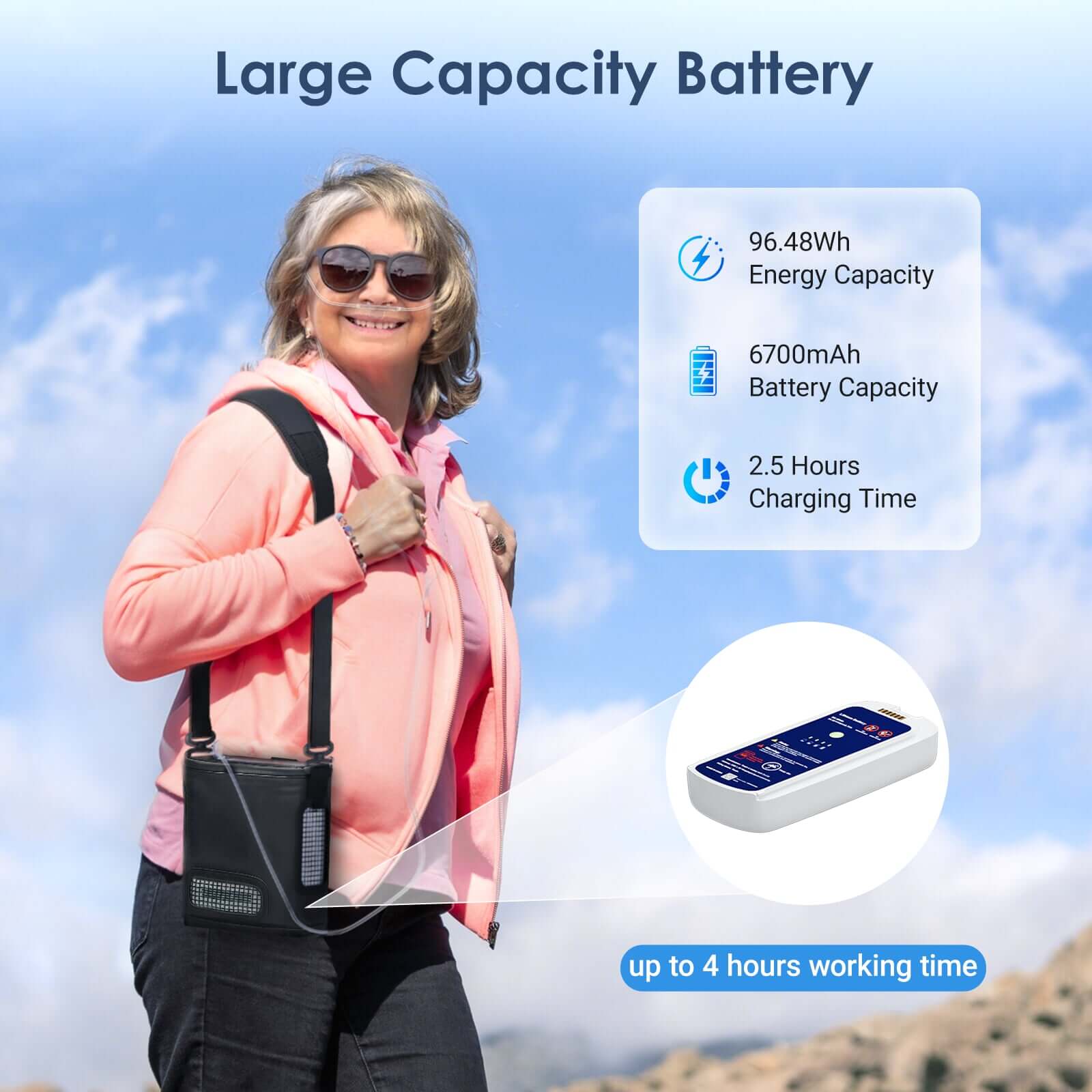 New Arrival VARON  1-8L Pulse Flow Portable Oxygen Concentrator NT-08G