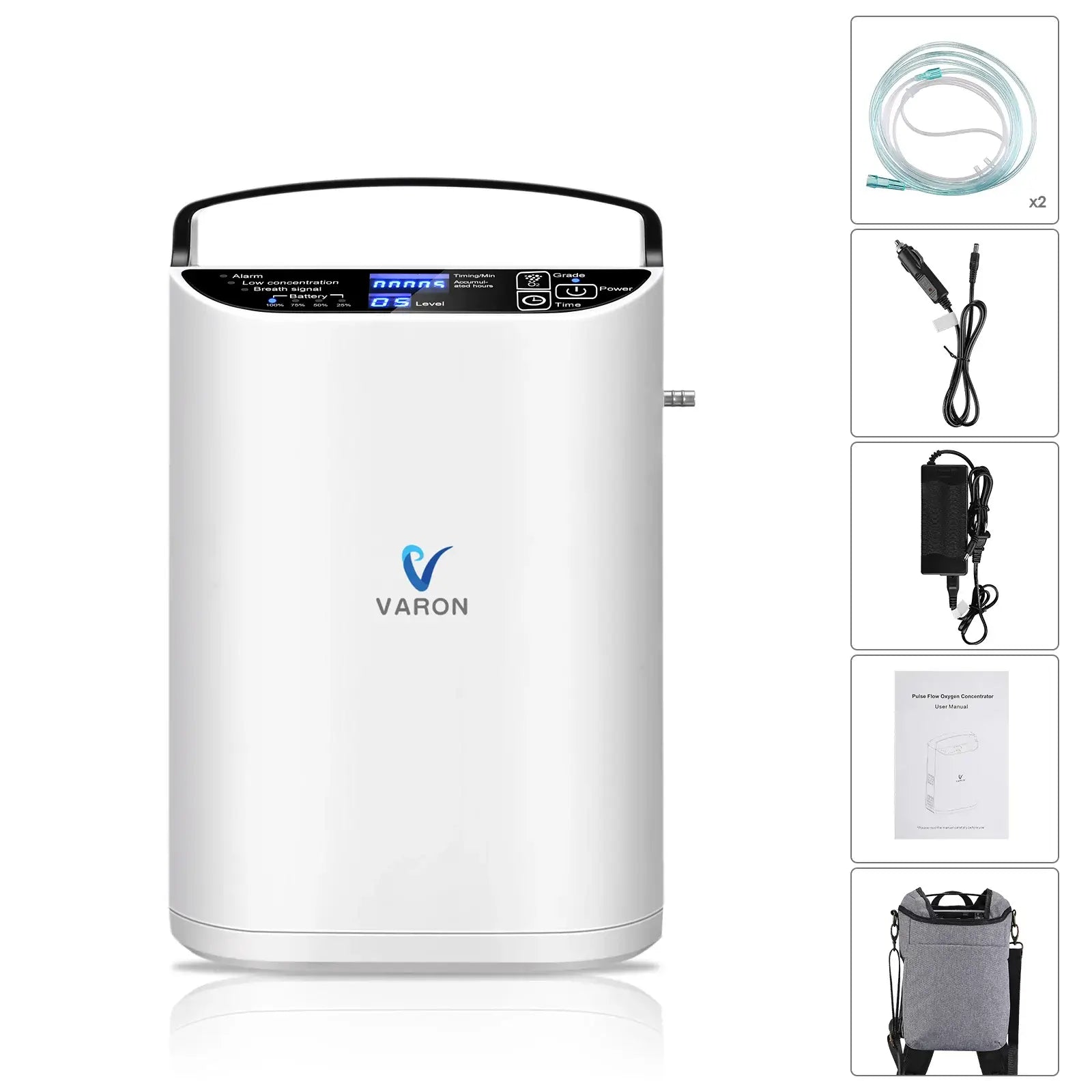 Upgraded VARON 1-5L Pulse Flow Portable Oxygen Concentrator NT-01