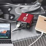 150W Car Power Inverter DC 12V to 110V/220V AC Car Converter with 3.1A Dual USB Car Adapter-Red-OXYGENSOLVE