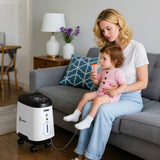 VARON 1-9L/min 105W Pro Wheel Home Oxygen Concentrator with Convenient Wheel Design