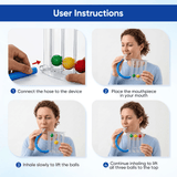 2-in-1 Breathing Trainer for Inhalation & Exhalation Exercise