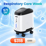 VARON 1-9L/min 105W Pro Wheel Home Oxygen Concentrator with Convenient Wheel Design