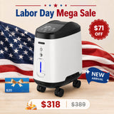VARON 1-9L/min 105W Pro Wheel Home Oxygen Concentrator with Convenient Wheel Design