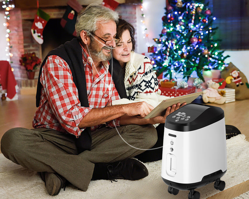 VARON 1-9L/min 105W Pro Wheel Home Oxygen Concentrator with Convenient Wheel Design