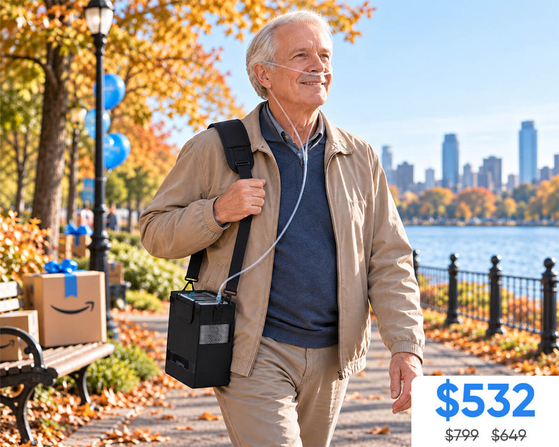 New Arrival VARON  1-7L Portable Oxygen Concentrator VP-8 Lite
