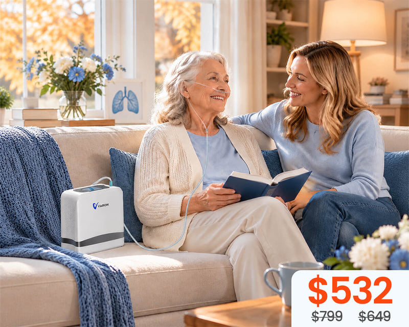 New Arrival VARON  1-7L Portable Oxygen Concentrator VP-8 Lite