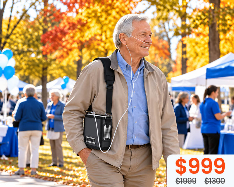 Flagship VARON  1-8L Pulse Flow Portable Oxygen Concentrator NT-08G