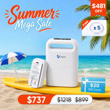 Best Selling🔥4.85lbs Lightweight 1-5L Portable Oxygen Concentrator NT-02