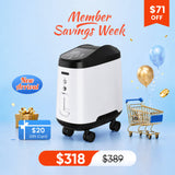VARON 1-9L/min 105W Pro Wheel Home Oxygen Concentrator with Convenient Wheel Design