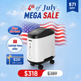 VARON 1-9L/min 105W Pro Wheel Home Oxygen Concentrator with Convenient Wheel Design