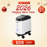 VARON 1-9L/min 105W Pro Wheel Home Oxygen Concentrator with Convenient Wheel Design