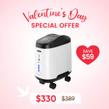 VARON 1-9L/min 105W Pro Wheel Home Oxygen Concentrator with Convenient Wheel Design