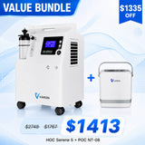 Premium Oxygen Therapy Bundle —  Home Serene 5  + Portable  NT-08G Oxygen Concentrator
