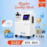 VARON FDA Approved 5L Medical Grade Home Oxygen Concentrator Serene 5