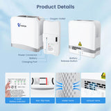 New Arrival VARON  1-7L Portable Oxygen Concentrator VP-8 Lite