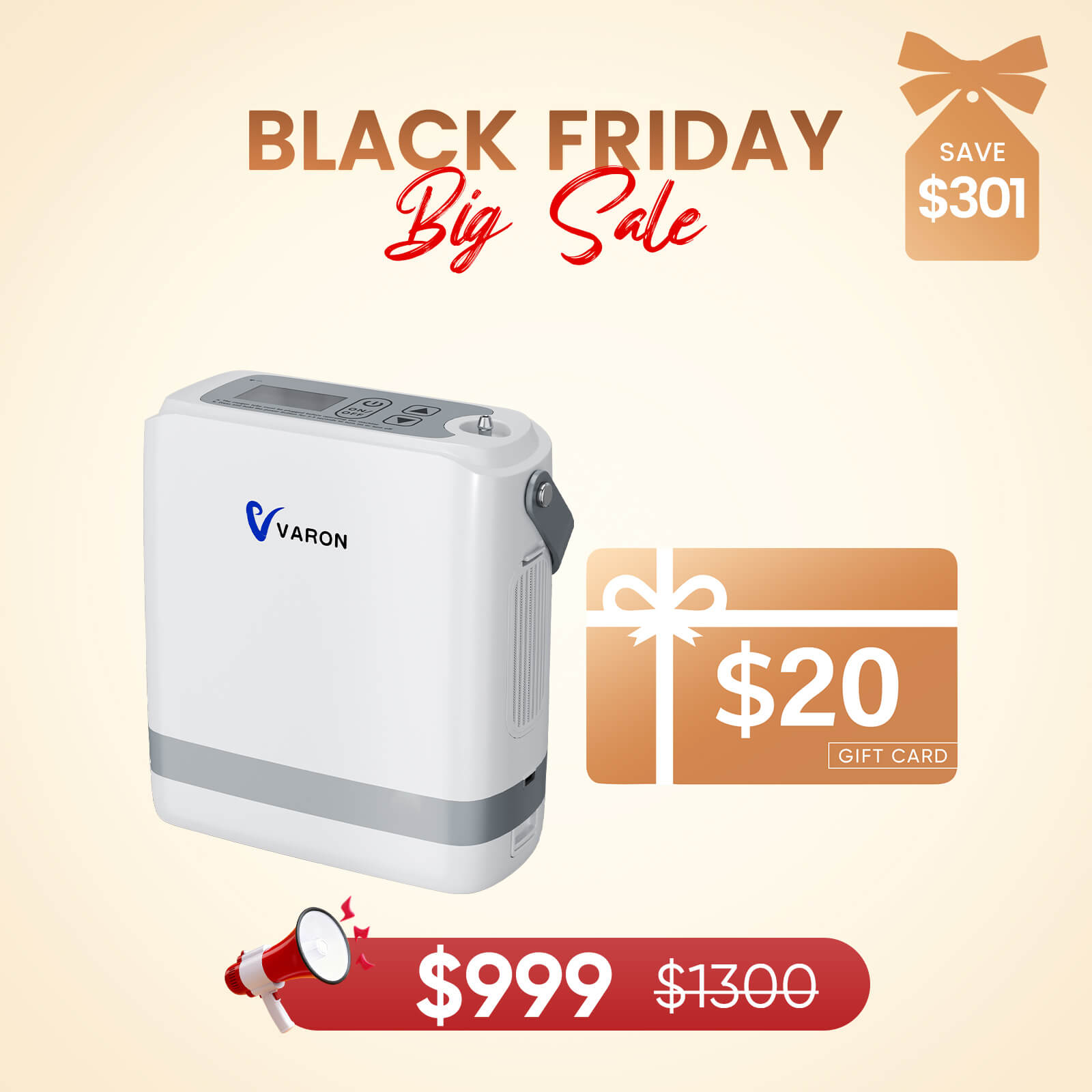 New Arrival VARON  1-8L Pulse Flow Portable Oxygen Concentrator NT-08G