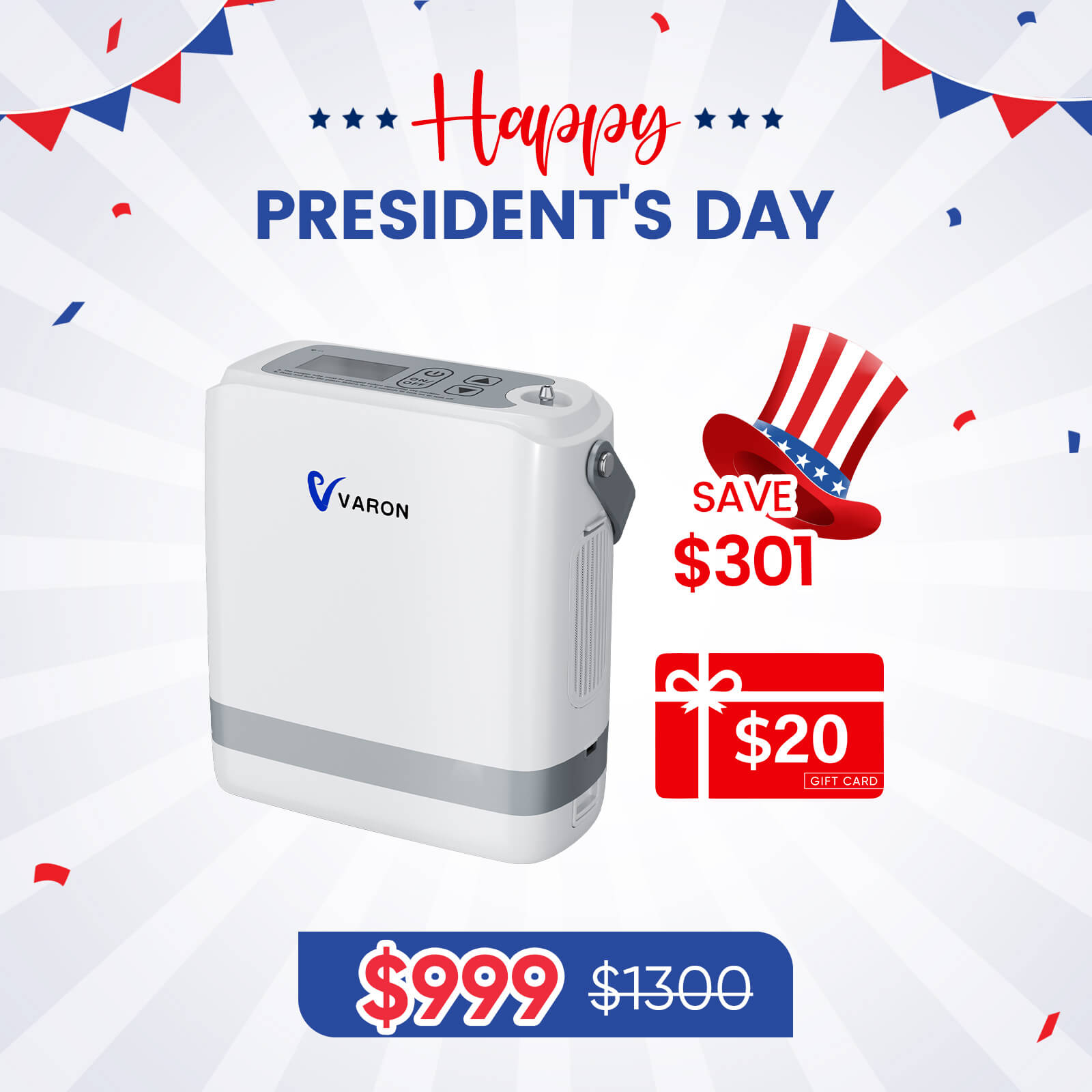 New Arrival VARON  1-8L Pulse Flow Portable Oxygen Concentrator NT-08G