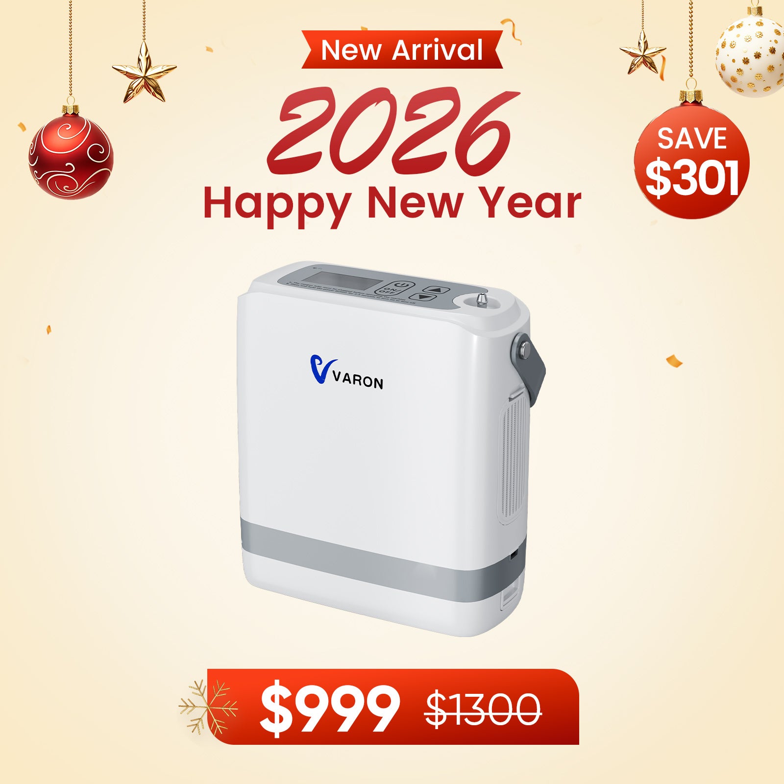 New Arrival VARON  1-8L Pulse Flow Portable Oxygen Concentrator NT-08G