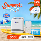 New Arrival VARON  1-7L Portable Oxygen Concentrator VP-8 Lite
