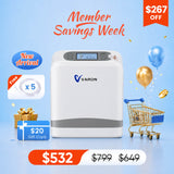 New Arrival VARON  1-7L Portable Oxygen Concentrator VP-8 Lite