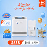 New Arrival VARON  1-7L Portable Oxygen Concentrator VP-8 Lite