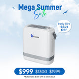 VARON 4.37 lbs lightweight 1-8L Portable Oxygen Concentrator NT-08G