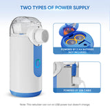 Hot Sale Bundle FDA Approved Portable Nebulizer 135B Black + 133 Blue