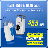 Hot Sale Bundle FDA Approved Portable Nebulizer 135B Black + 133 Blue
