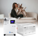 Pet Oxygen Chamber & Serene 5 Oxygen Concentrator Combo for Pet Continuous Oxygen Therapy