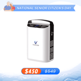 Upgraded VARON 1-5L Pulse Flow Portable Oxygen Concentrator NT-01