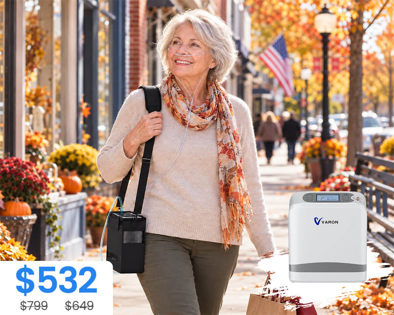 New Arrival VARON  1-7L Portable Oxygen Concentrator VP-8 Lite
