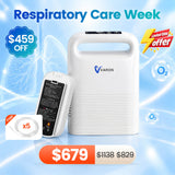 Best Selling🔥4.85lbs Lightweight 1-5L Portable Oxygen Concentrator NT-02