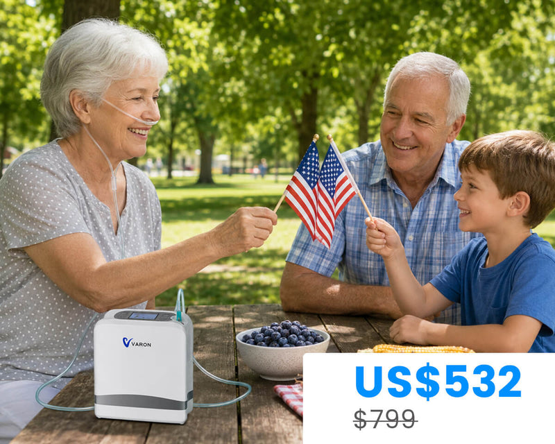 New Arrival VARON  1-7L Portable Oxygen Concentrator VP-8 Lite