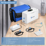 Varon 3L/min Portable Oxygen NT-05 Breathing Machine with 8 Cell Battery