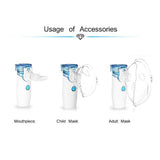 Handheld Personal Steam Inhaler for Asthma COPD Steam Vaporizer USB Rechargeable-Health Care > Respiratory Care-OXYGENSOLVE