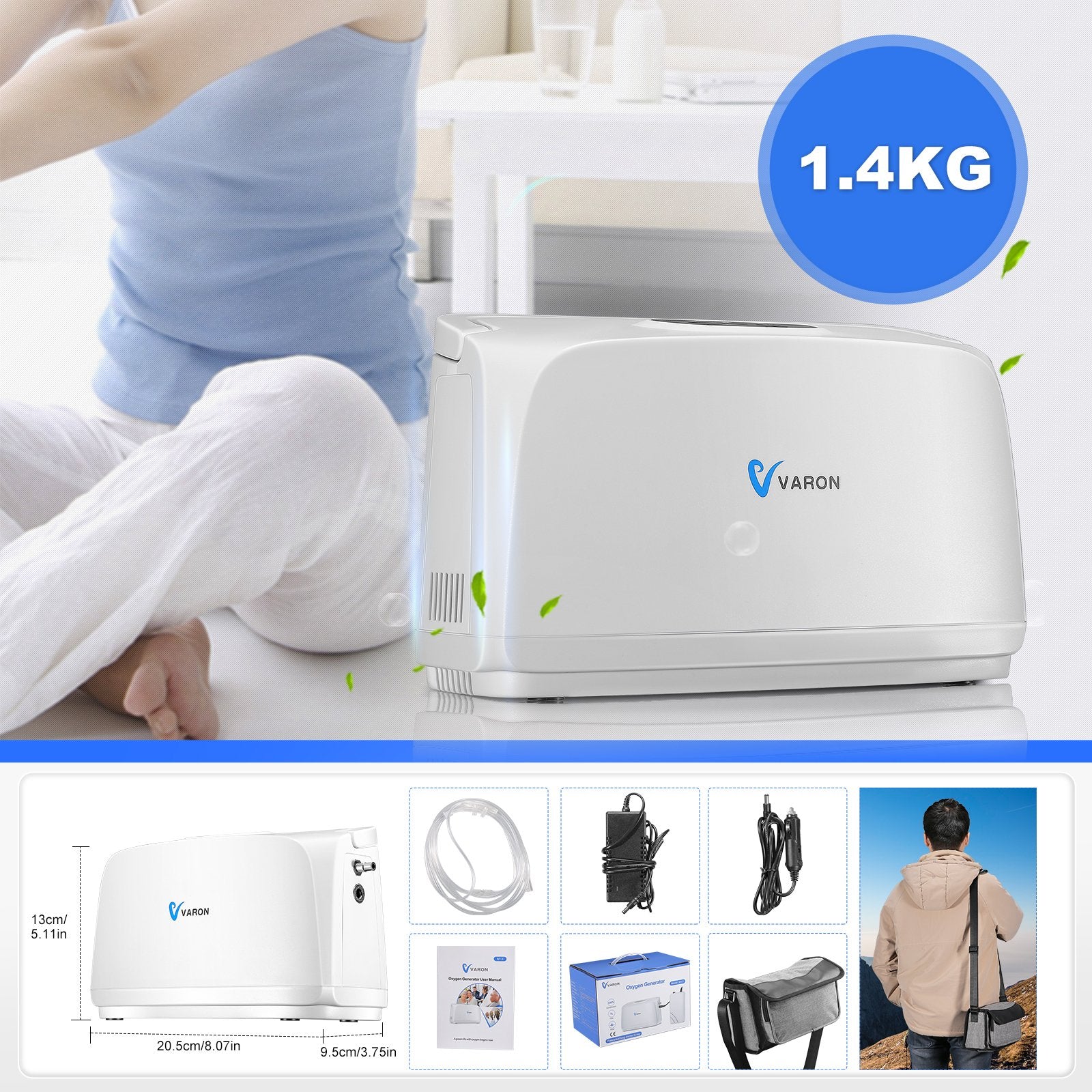 In Stock 3L/min Portable Oxygen Concentrator NT-03-OXYGENSOLVE